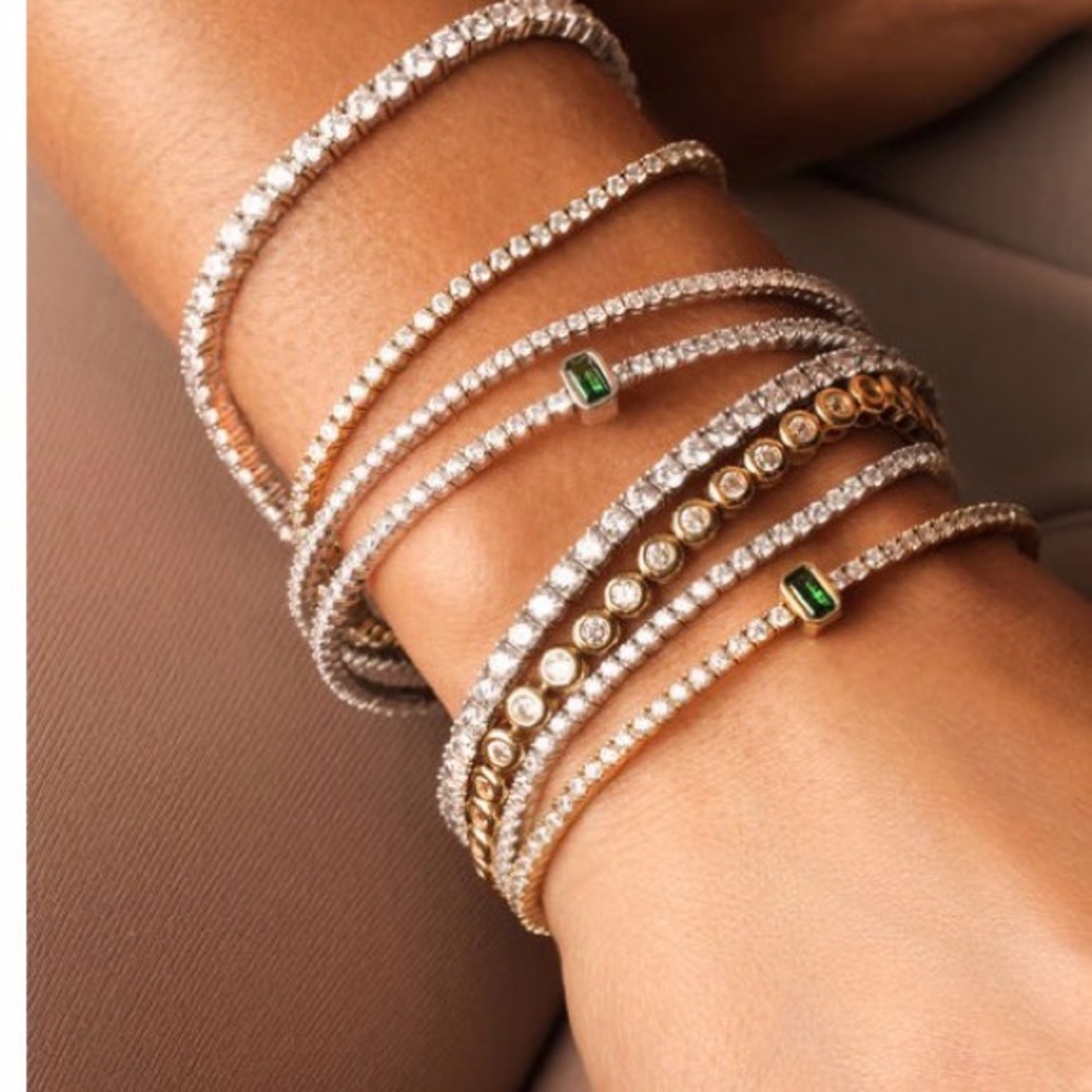Silver Multi-Style Stackable Bangle Sets